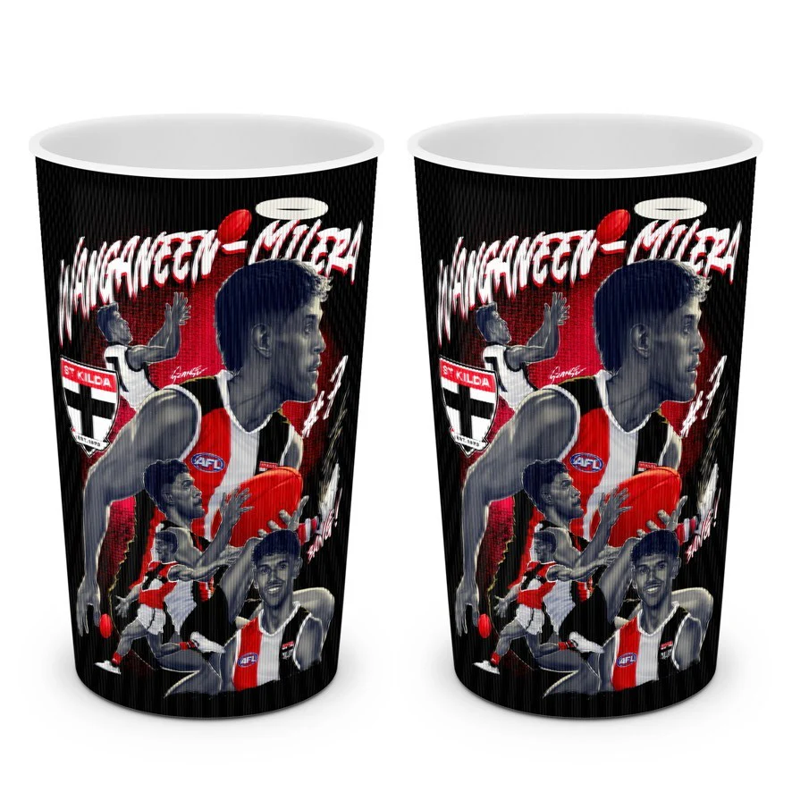 AFL Player Lenticular Tumbler - Nasiah Wanganeen-Milera - St Kilda Saints - Cup