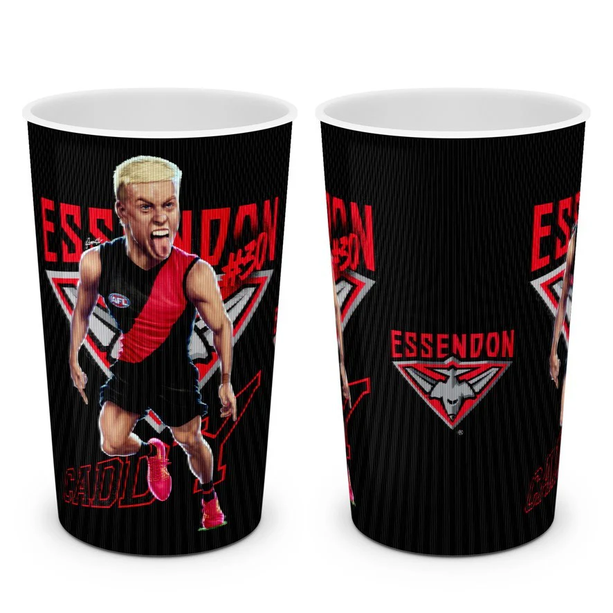 AFL Player Lenticular Tumbler - Nate Caddy - Essendon Bombers - Cup - Image 2