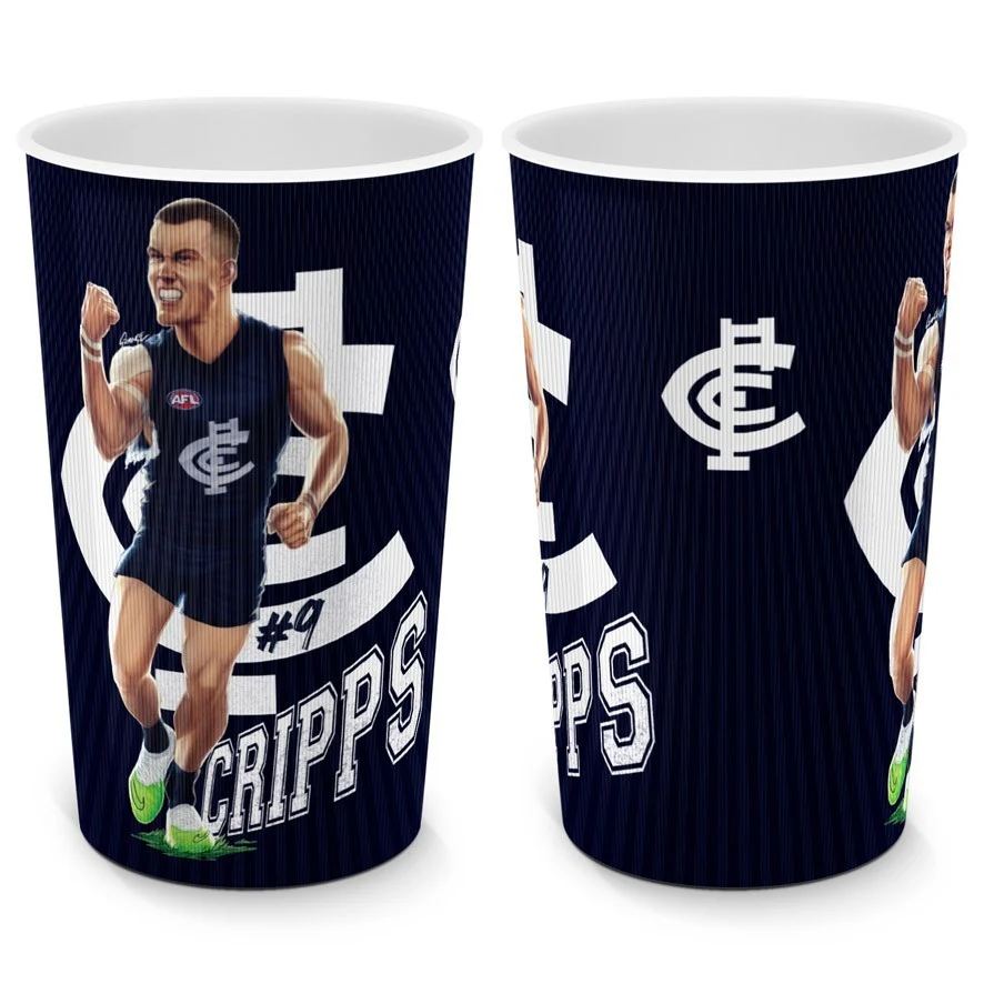 AFL Player Lenticular Tumbler - Patrick Cripps - Carlton Blues - Cup