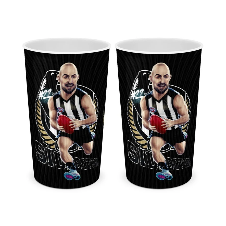 AFL Player Lenticular Tumbler - Steele Sidebottom - Collingwood Magpies - Cup - Image 2