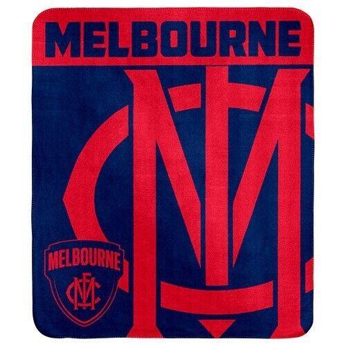 AFL Polar Fleece Blanket - Melbourne Demons - 150x130cm - Throw Rug - Image 2