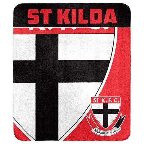 AFL Polar Fleece Blanket - St Kilda Saints - 150x130cm - Throw Rug