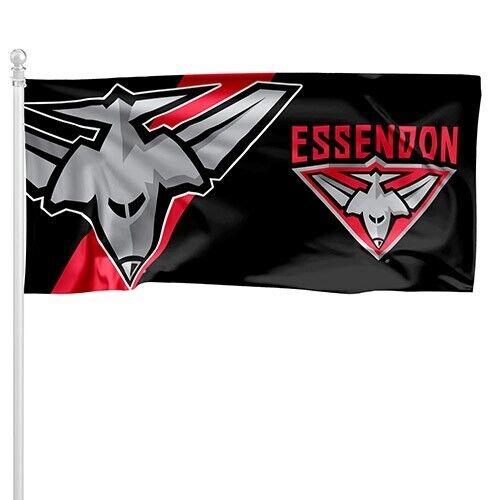 AFL Pole Flag - Essendon Bombers - 90cm x 180cm - Steel Eyelet For Hanging - Image 2