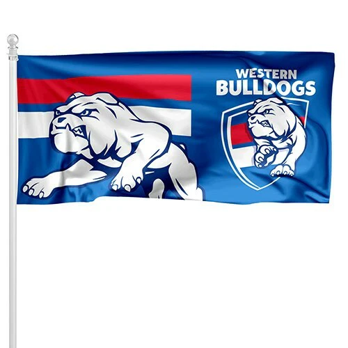 AFL Pole Flag - Western Bulldogs - 90cm x 180cm - Steel Eyelet For Hanging - Image 2