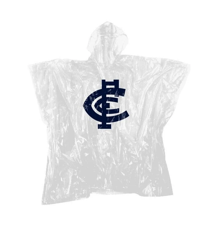 AFL Poncho - Carlton Blues - Plastic Rain Coat - OSFM - Image 2