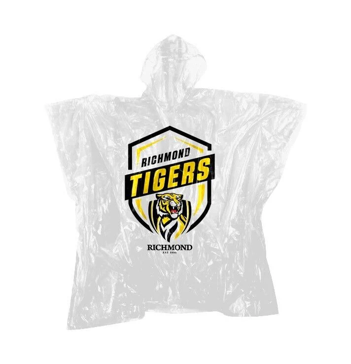 AFL Poncho - Richmond Tigers - Plastic Rain Coat - OSFM - Image 2