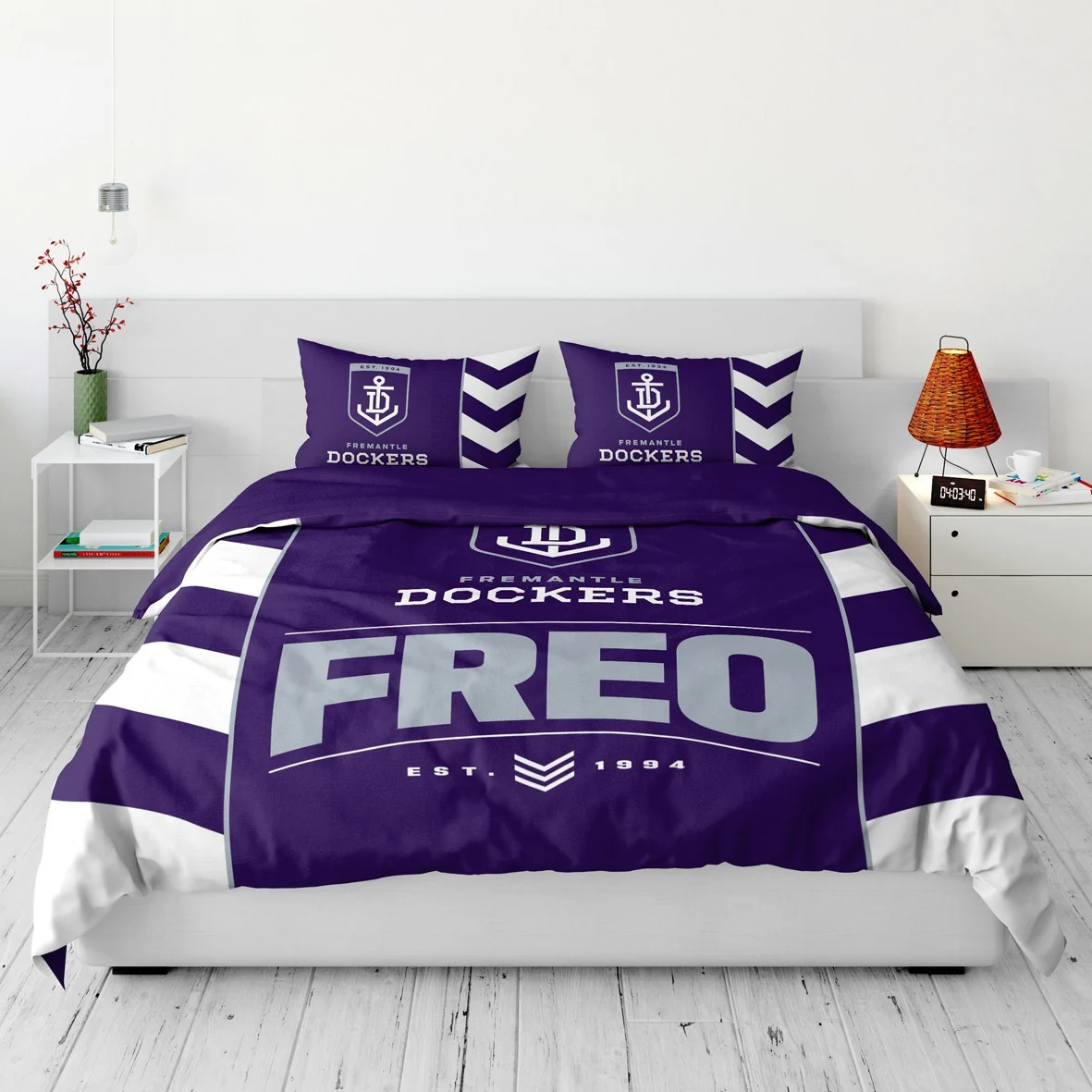 AFL Quilt Cover Set - Fremantle Dockers - Doona Cover - Pillowcases - Image 4