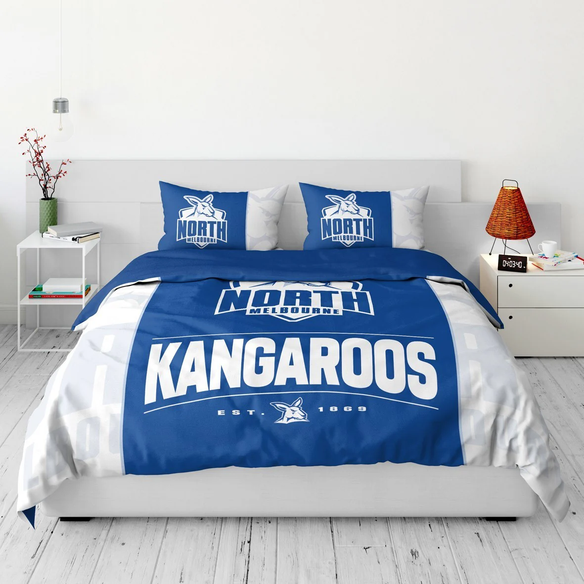 AFL Quilt Cover Set - North Melbourne Kangaroos - Doona Cover - Pillowcases - Image 4