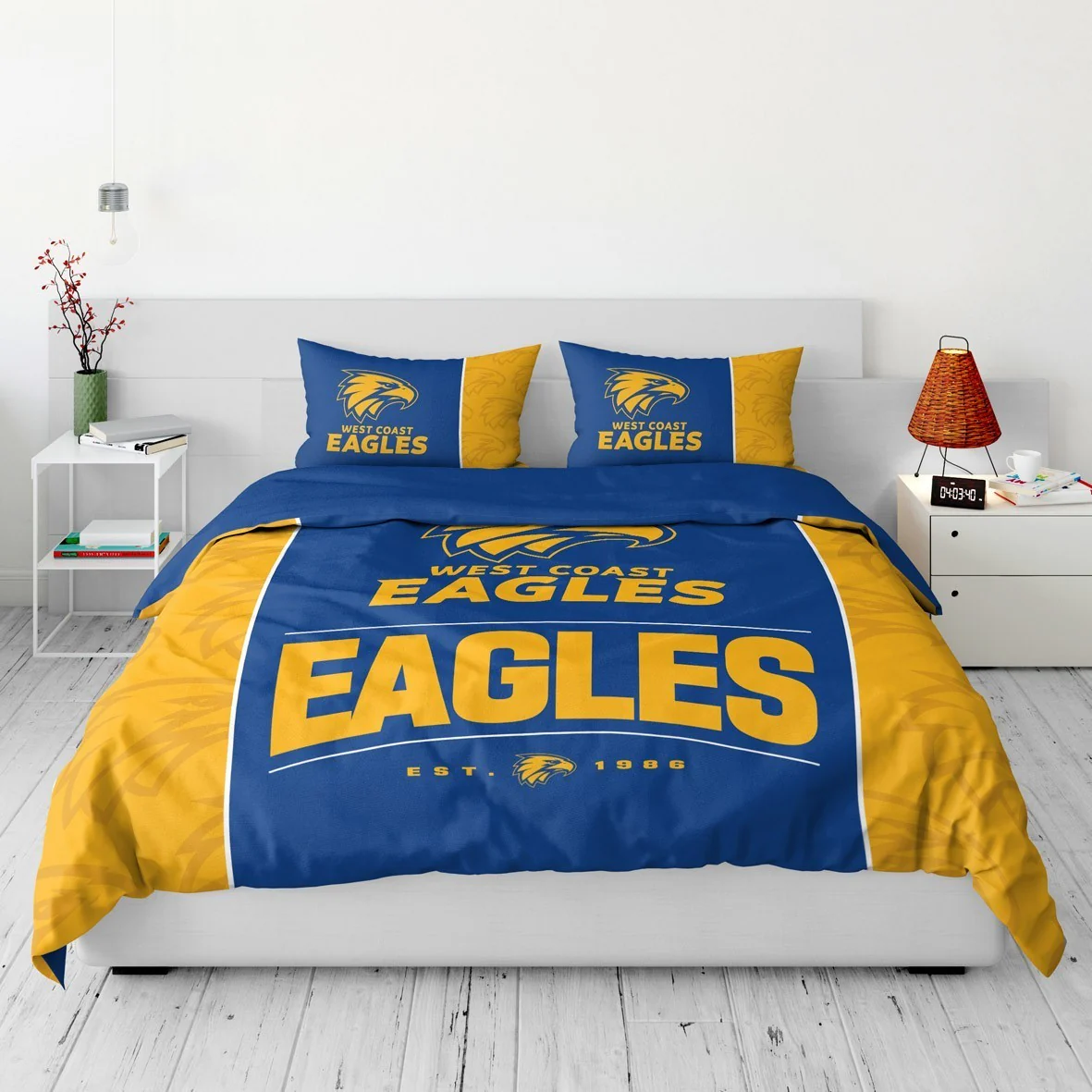 AFL Quilt Cover Set - West Coast Eagles - Doona Cover - Pillowcases - Image 4