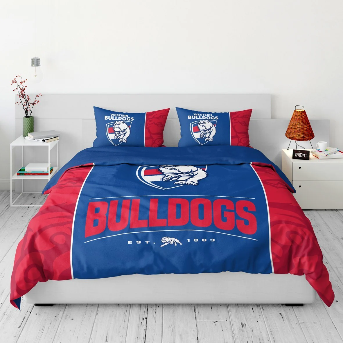 AFL Quilt Cover Set - Western Bulldogs - Doona Cover - Pillowcases - Image 2