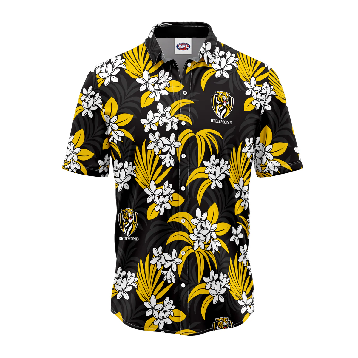 AFL 'Reef' Hawaiian Shirt - Richmond Tigers - Adult - Mens