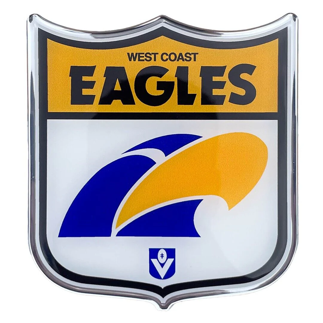 AFL Retro Logo Emblem - West Coast Eagles - Supporter Car Badge - Image 2