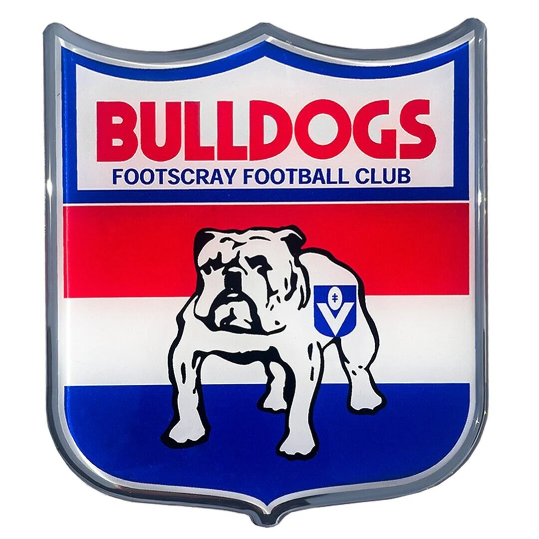 AFL Retro Logo Emblem - Western Bulldogs - Supporter Car Badge - Image 2