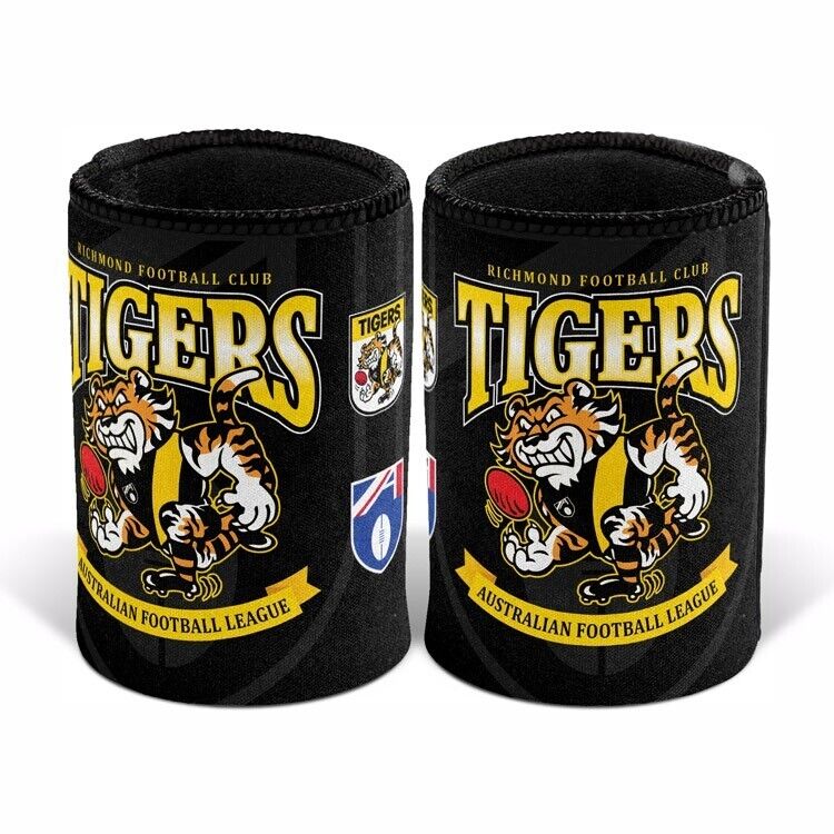 AFL Retro Stubby Can Cooler - Richmond Tigers - Drink - Rubber Base - Image 2