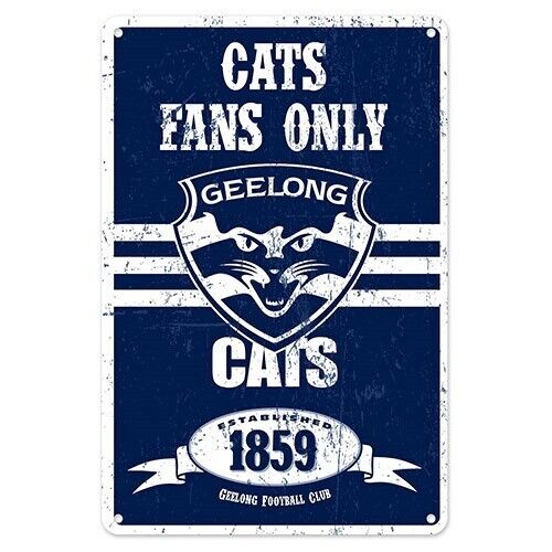 AFL Retro Supporter Tin Sign - Geelong Cats - Man Cave - Heritage - Image 2