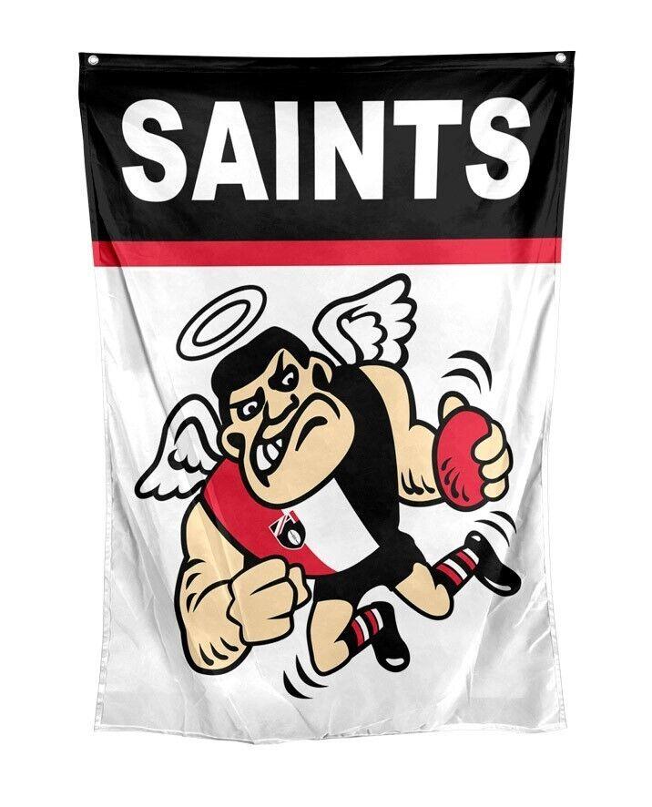 AFL Retro Wall Flag - St Kilda Saints - Cape Flag - Approx 100cm x 70cm - Image 2