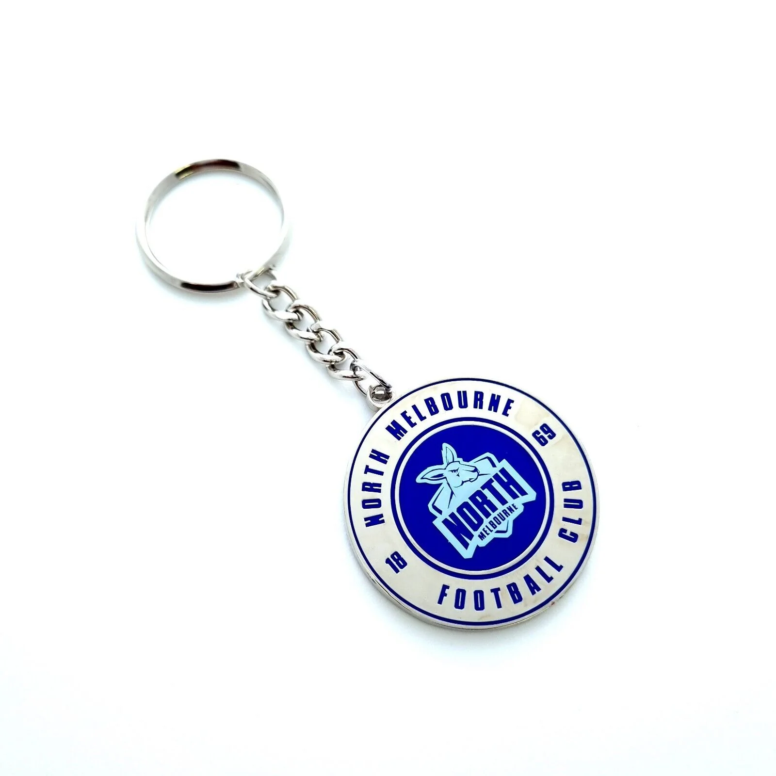 AFL Round Key Ring - North Melbourne Kangaroos - Keyring - Aussie Rules - TROFE - Image 2