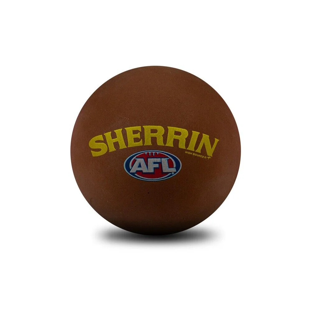 AFL Rubber High Bounce Hand Ball - Hawthorn Hawks - Single - 6cm - Image 2
