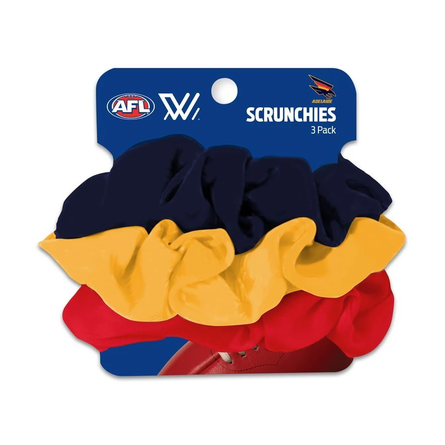 AFL Scrunchies 3 Pack - Adelaide Crows - Team Colours - Hair Ties - Image 2