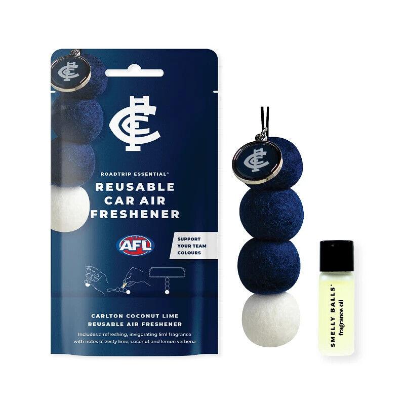 AFL Smelly Balls Set - Carlton Blues - Re-useable Car Air Freshener