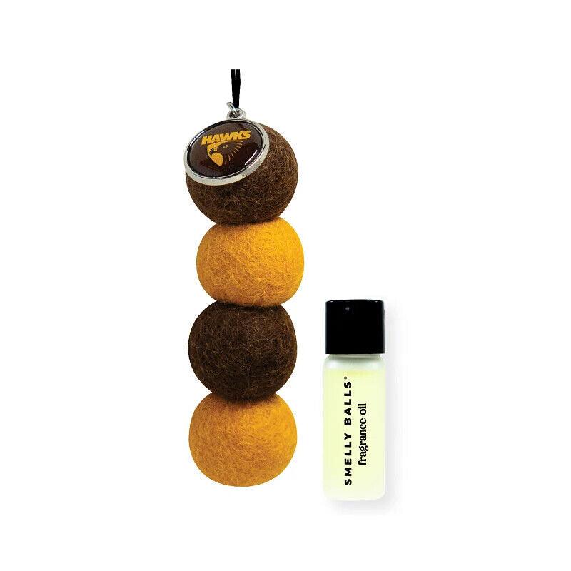 AFL Smelly Balls Set - Hawthorn Hawks - Re-useable Car Air Freshener - Image 2