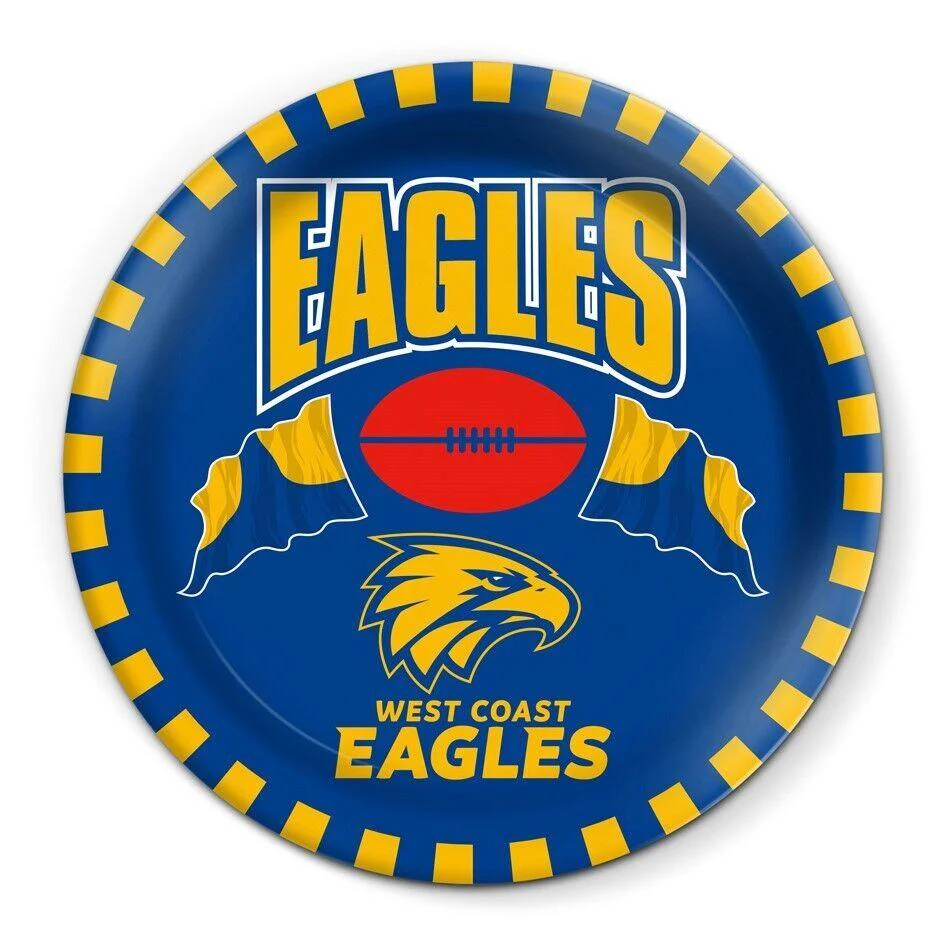 AFL Snack Plate - West Coast Eagles - 20cm diameter - Melamine - Single