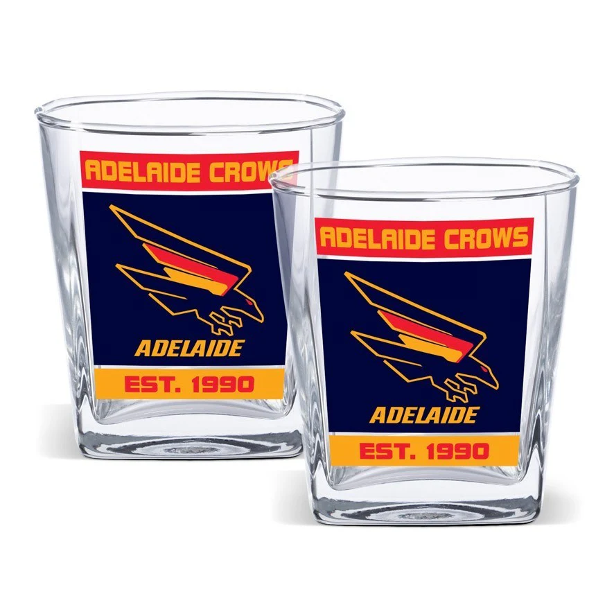 AFL Spirit Glass Set - Adelaide Crows - 250ml Cup - Set Of Two - Image 2