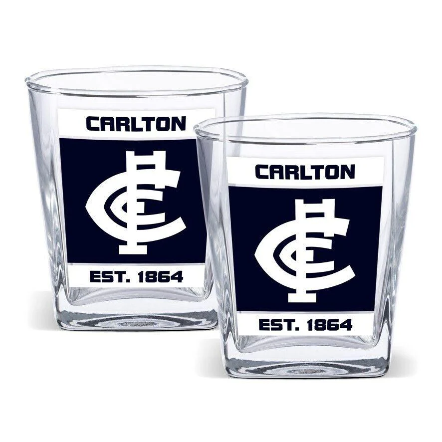 AFL Spirit Glass Set - Carlton Blues - 250ml Cup - Set Of Two - Image 2