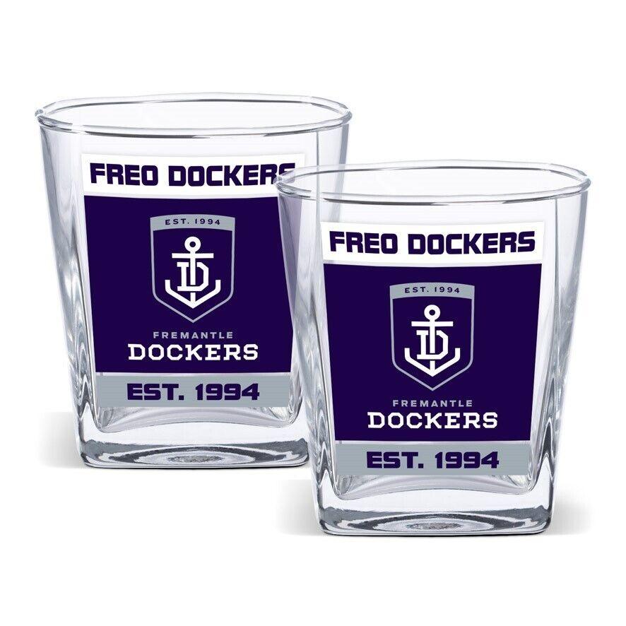 AFL Spirit Glass Set - Fremantle Dockers - 250ml Cup - Set Of Two - Image 2