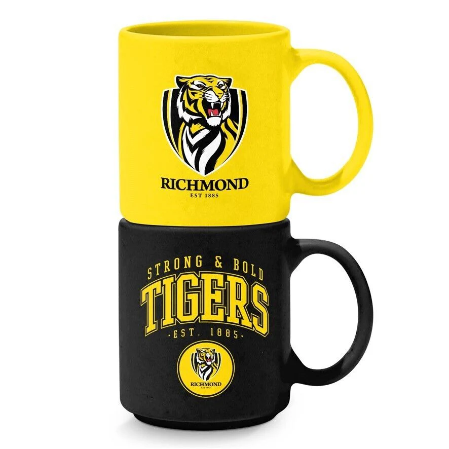 AFL Stackable Mug - Richmond Tigers - Set Of 2 - Coffee Cup - 305mL - Image 2