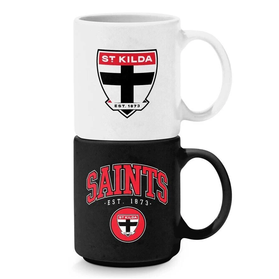 AFL Stackable Mug - St Kilda Saints - Set Of 2 - Coffee Cup - 305mL - Image 2