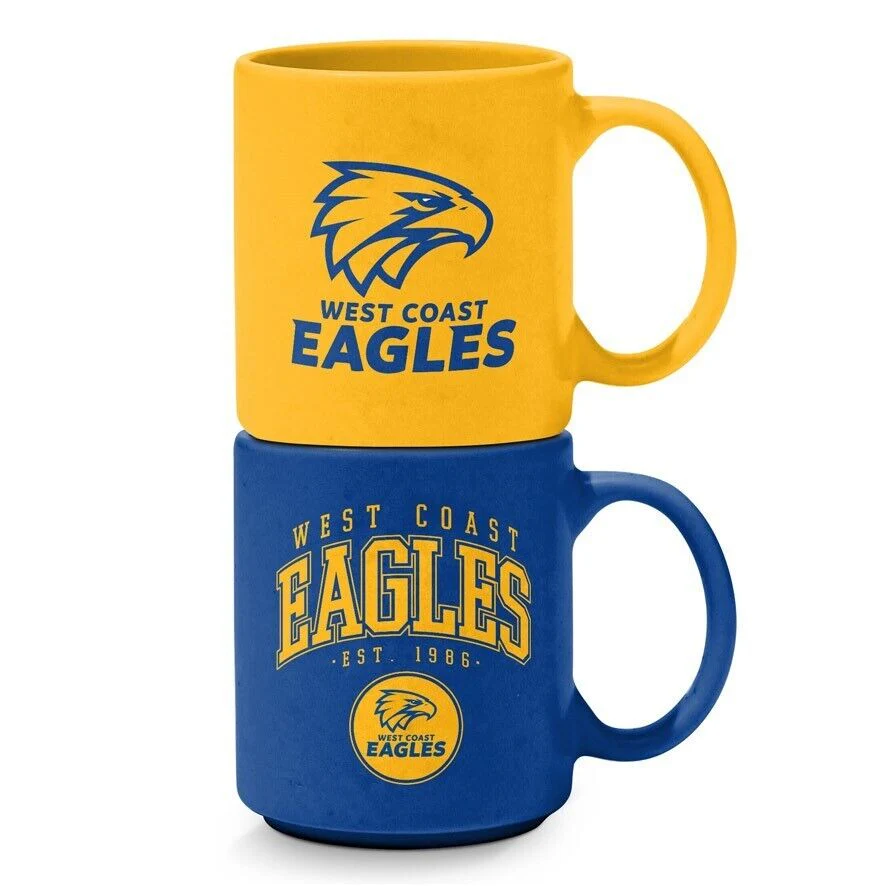 AFL Stackable Mug - West Coast Eagles - Set Of 2 - Coffee Cup - 305mL - Image 2