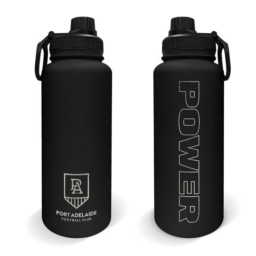 AFL Stainless Steel 960mL Drink Bottle - Port Adelaide Power
