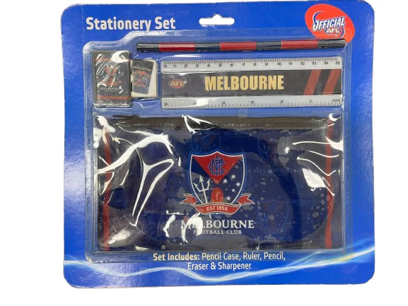 AFL Stationary Kit - Melbourne Demons - Large