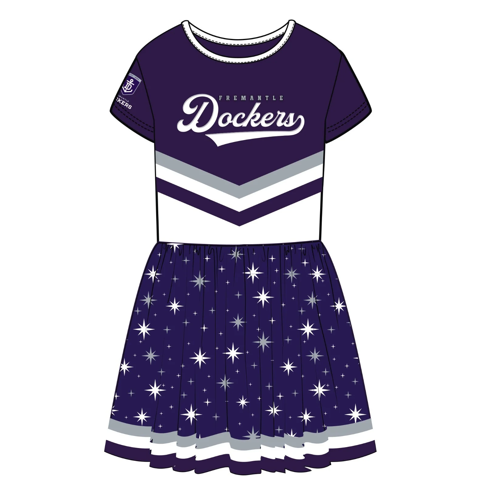 AFL Superstar Dress - Fremantle Dockers - Girls - Toddler - Kid