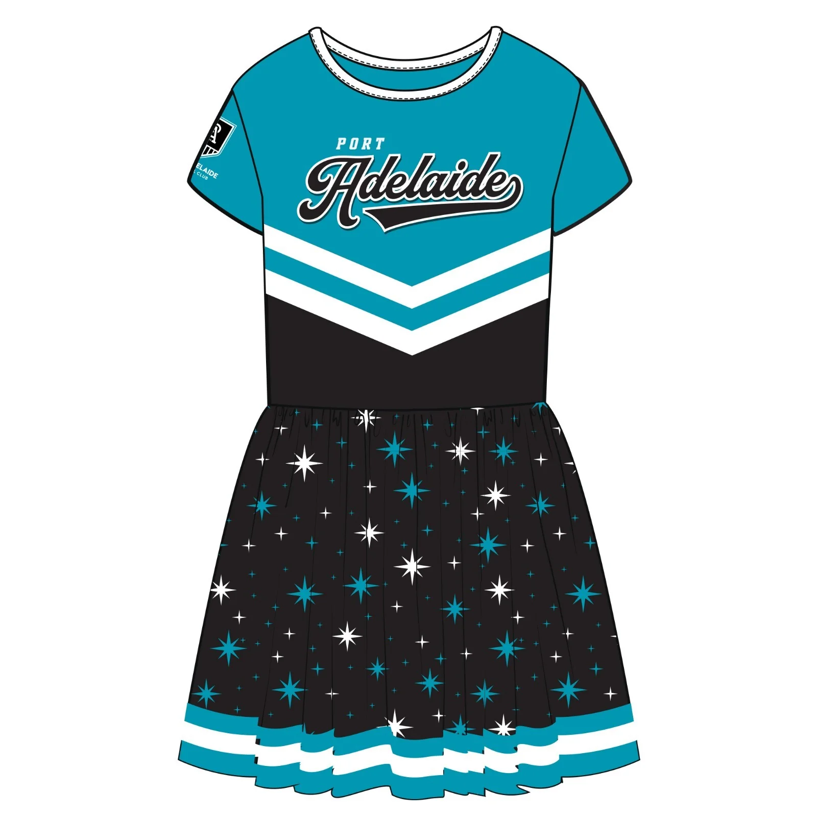 AFL Superstar Dress - Port Adelaide Power - Girls - Toddler - Kid