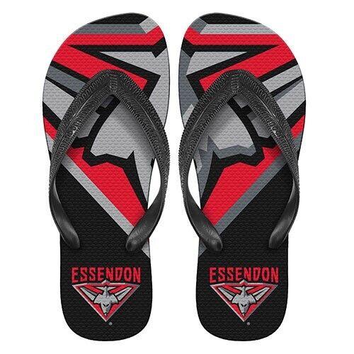 AFL Supporter Thongs - Essendon Bombers - Mens Size - Flip Flops - Shoe - Image 2