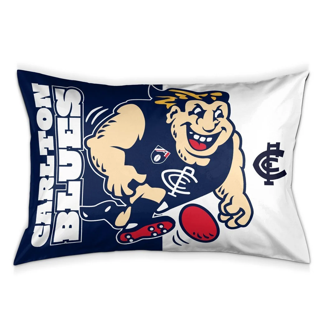 AFL Team Pillow Case - Carlton Blues - Double Sided - 73 x 48 cm - Image 2