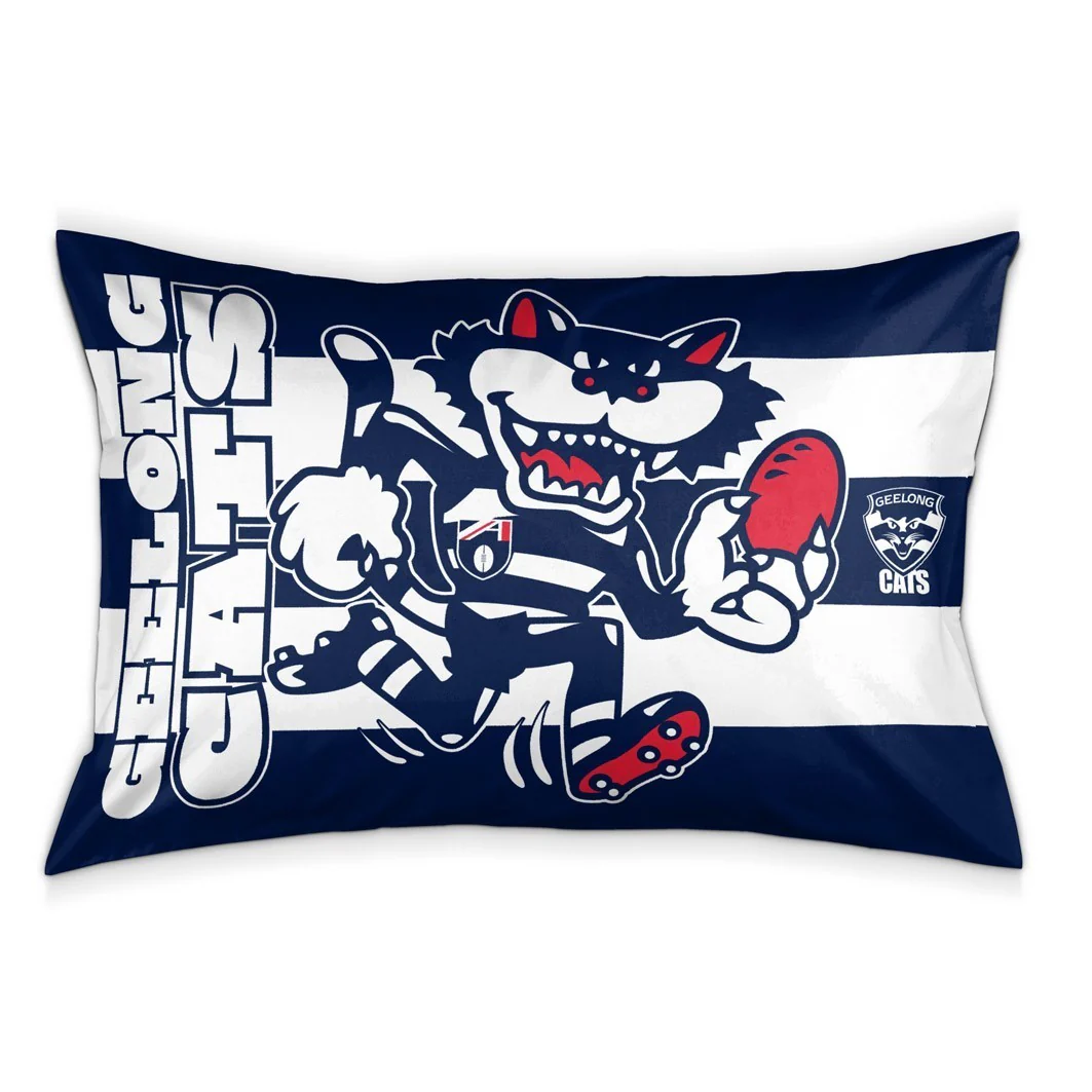 AFL Team Pillow Case - Geelong Cats - Double Sided - 73 x 48 cm - Image 2