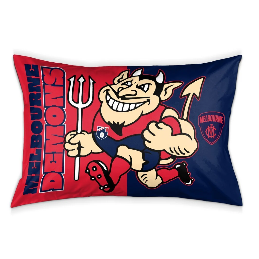 AFL Team Pillow Case - Melbourne Demons - Double Sided - 73 x 48 cm - Image 2