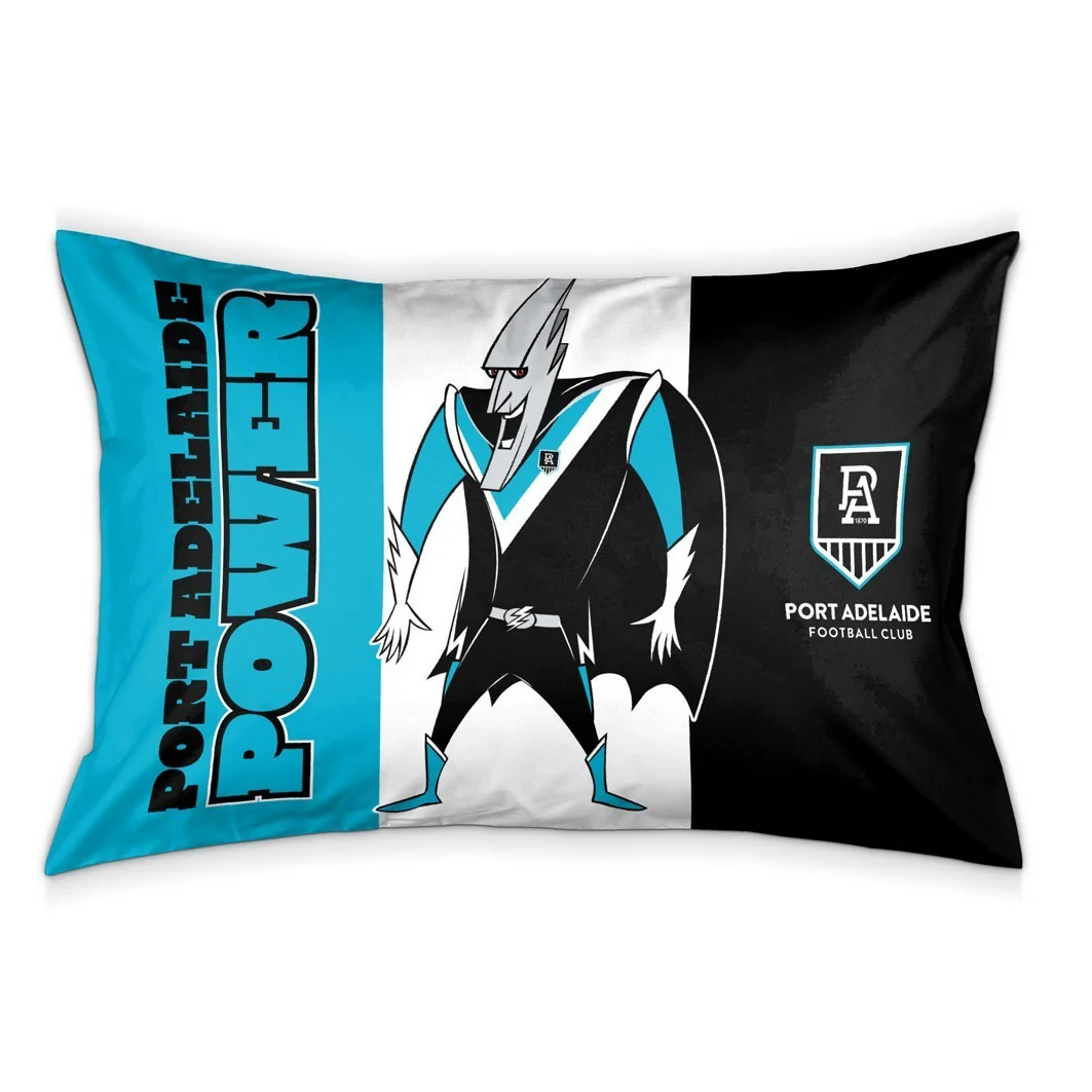 AFL Team Pillow Case - Port Adelaide Power - Double Sided - 73 x 48 cm