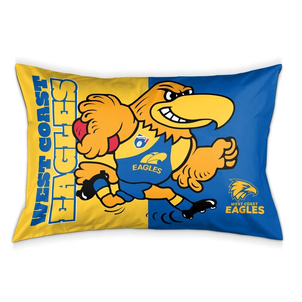 AFL Team Pillow Case - West Coast Eagles - Double Sided - 73 x 48 cm