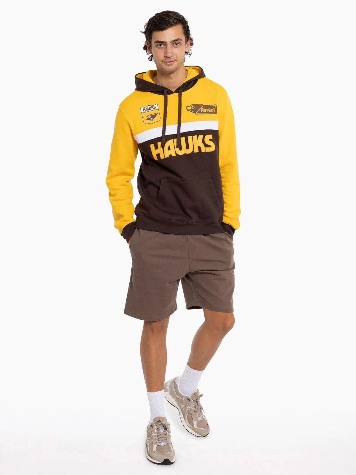 AFL Throwback OTH Hoodie - Hawthorn Hawks - Adult - Hoody - Jumper - Image 4