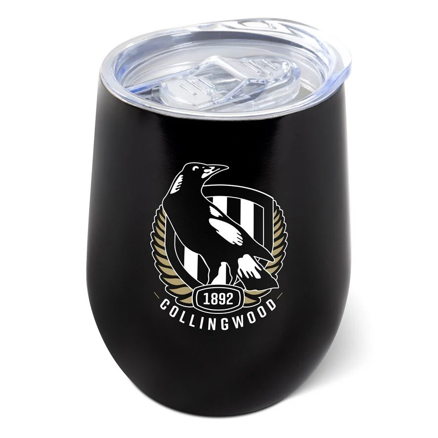 AFL Travel Tumbler - Collingwood Magpies - Stainless Steel - 400ml