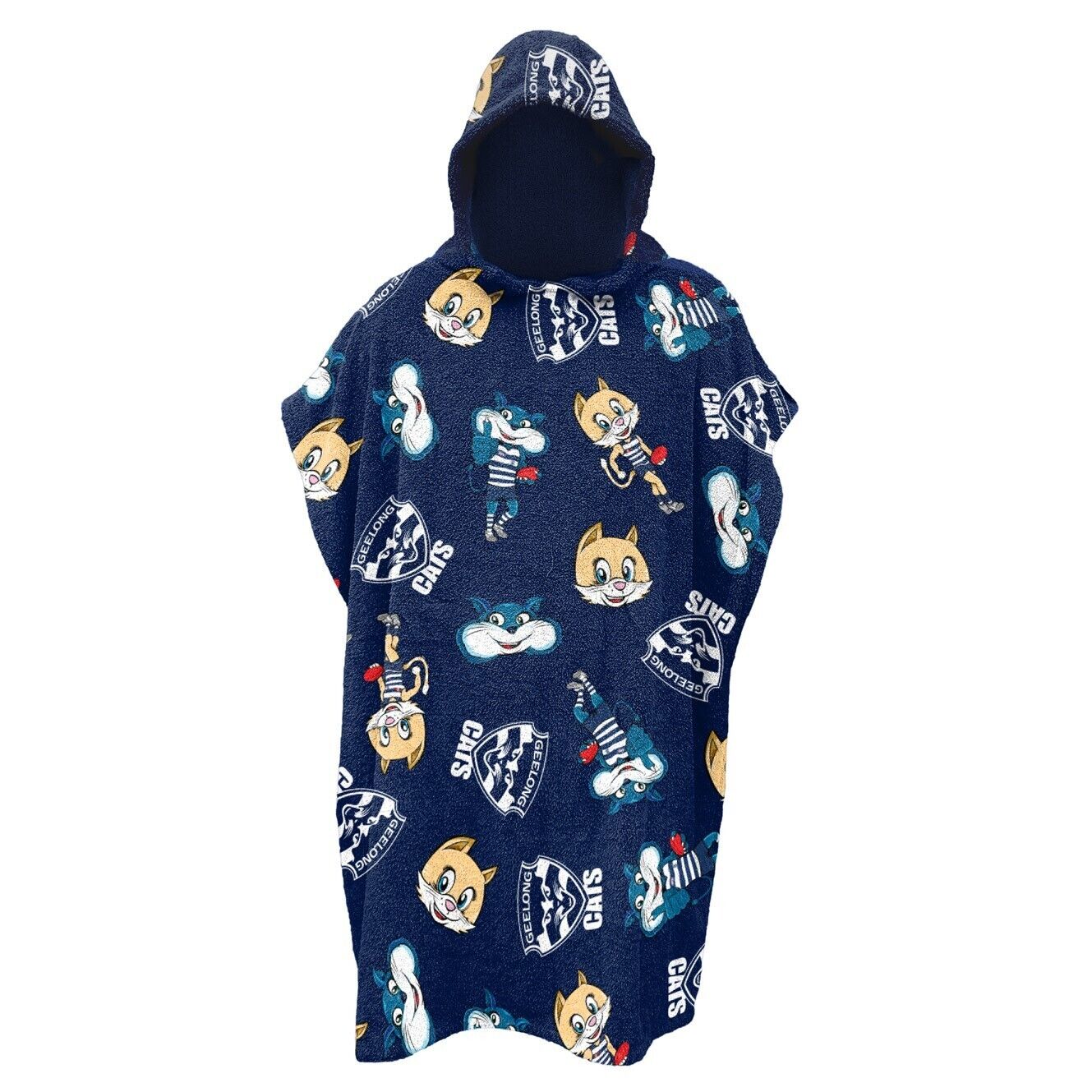 AFL Youth Hooded Towel - Geelong Cats - Kids - Beach Bath - OSFM - Image 2