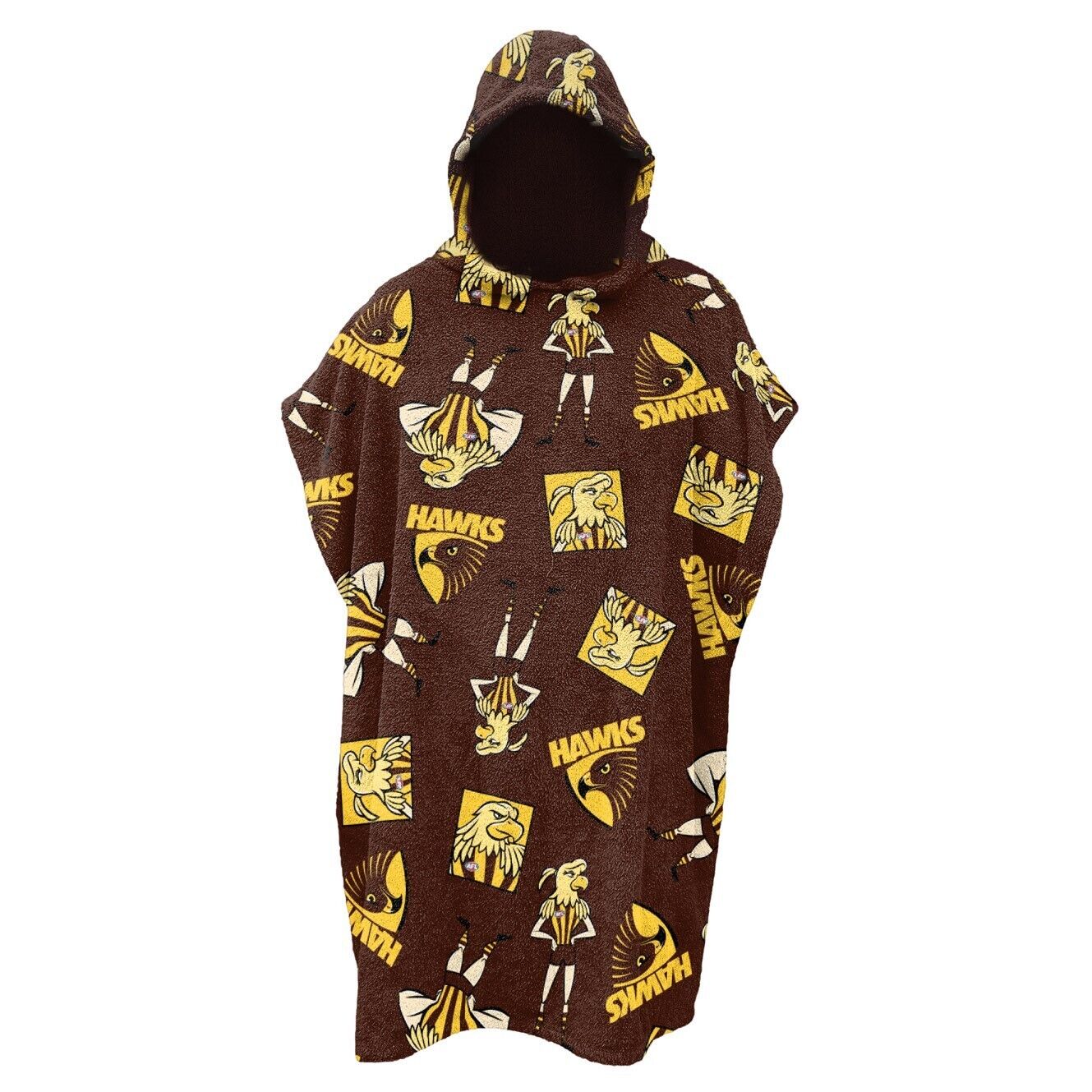 AFL Youth Hooded Towel - Hawthorn Hawks - Kids - Beach Bath - OSFM - Image 2