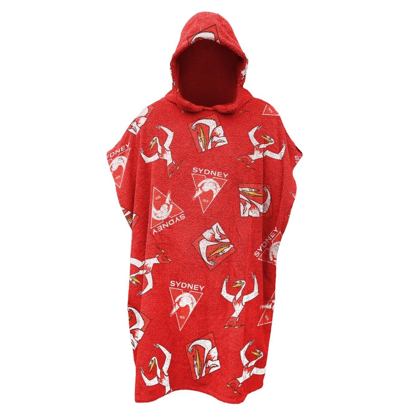 AFL Youth Hooded Towel - Sydney Swans - Kids - Beach Bath - OSFM - Image 2