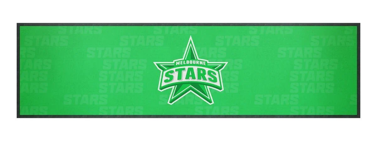 BBL Bar Runner - Melbourne Stars - Big Bash League - Bar Mat - Rubber Backed