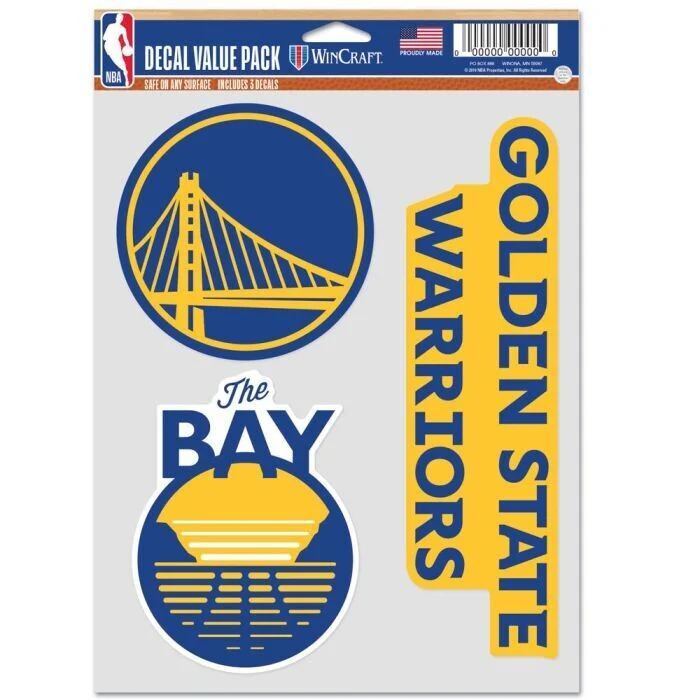 NBA 3 Decal Value Pack - Golden State Warriors - Sticker - Image 2