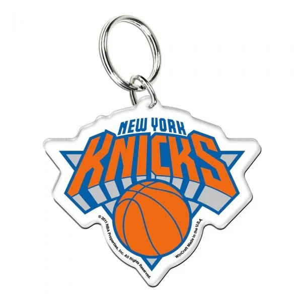 NBA Acrylic Logo Keyring - New York Knicks - Key Ring - Team Logo
